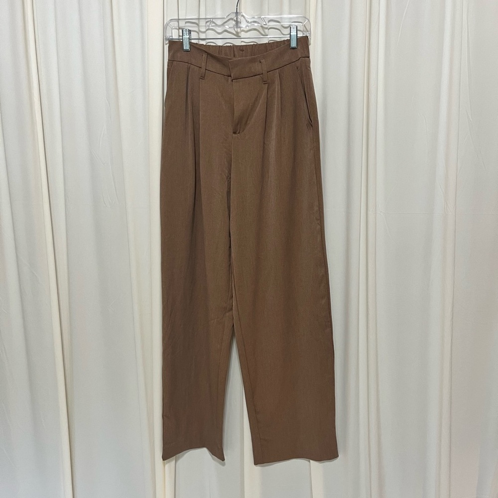 a new day Women’s Brown Wide Leg Dress Pants